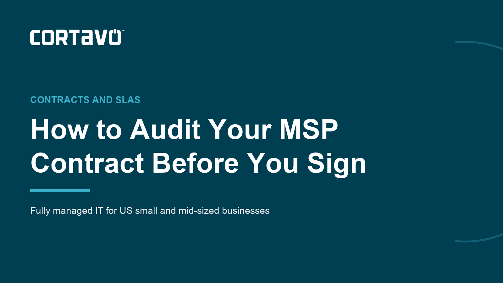 How to Audit a Managed Services Agreement Before You Sign