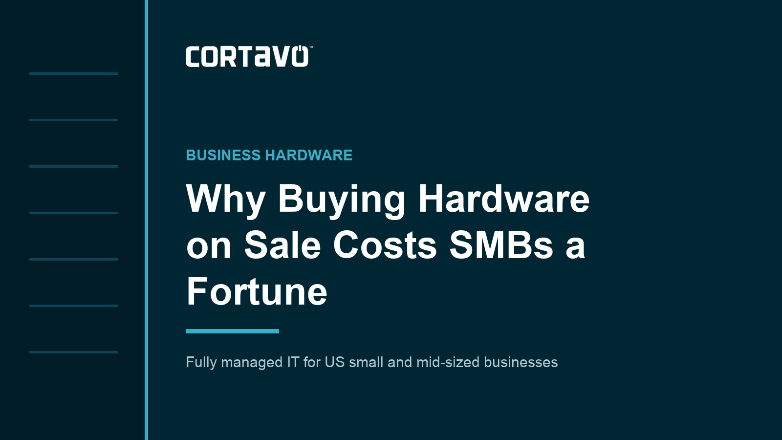 Why Buying Hardware on Sale Costs SMBs a Fortune