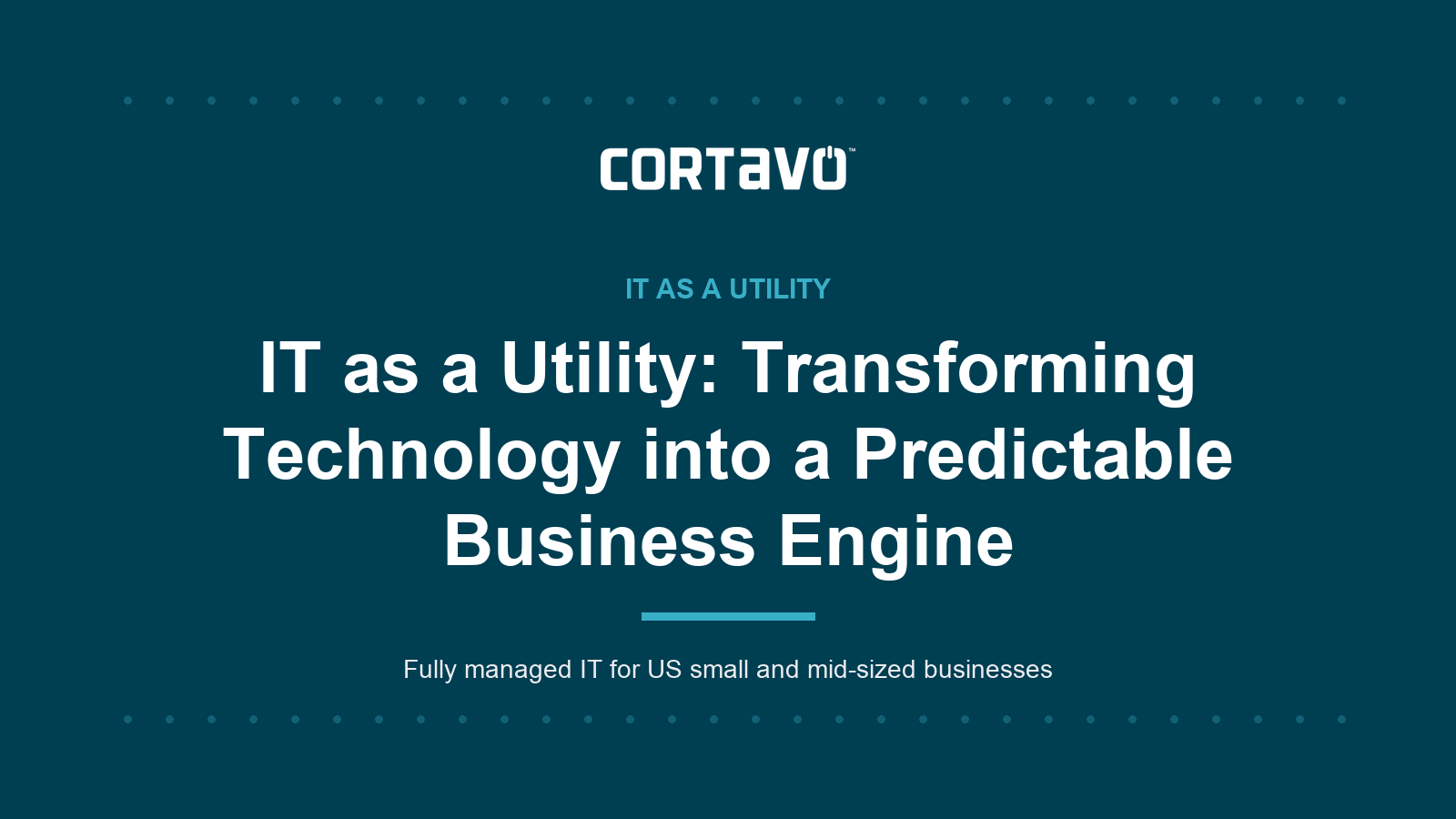 IT as a Utility: Transforming Technology into a Predictable Business Engine