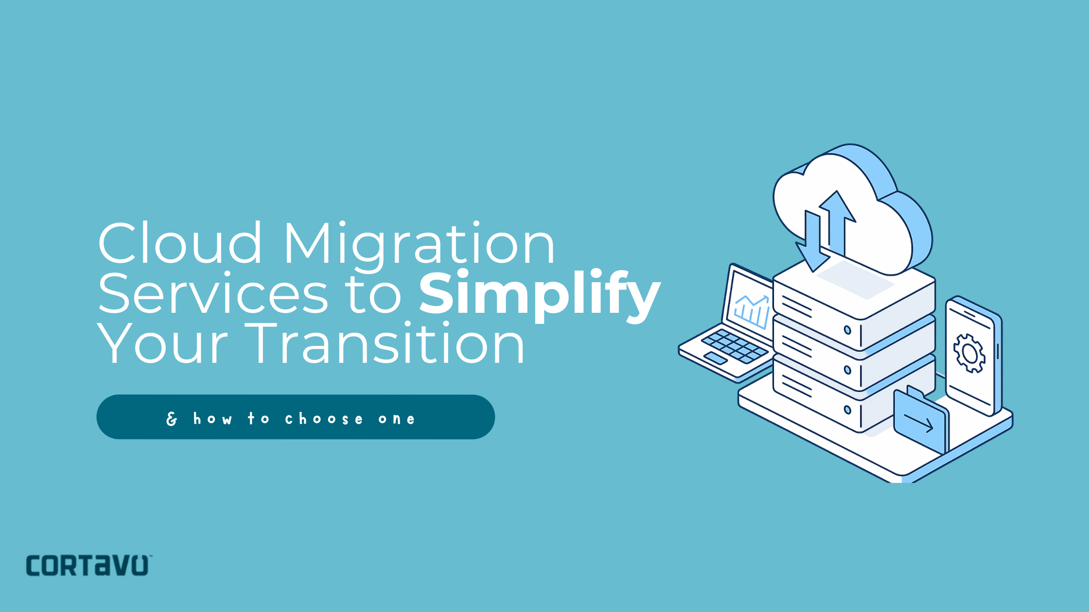 Illustrative blog cover for cloud migration services provider.
