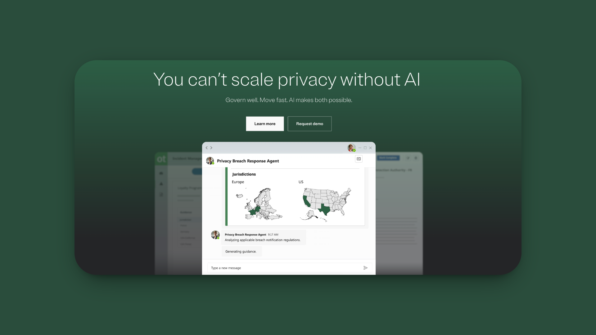 OneTrust's Homepage