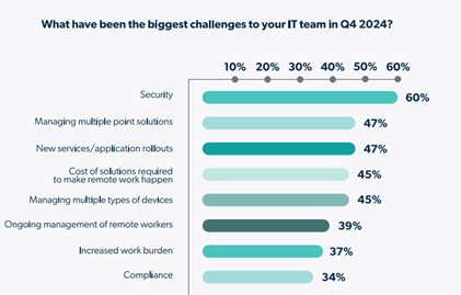 What have been the biggest challenges to your IT team in Q4 2024?