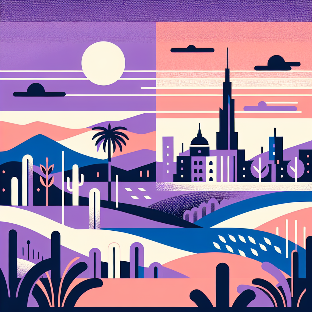 Illustration of a city skyline.