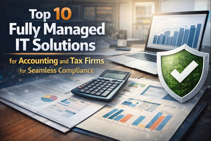 Landscape cover image showing a desk with financial reports, a calculator, and a laptop displaying growth charts, alongside a shield with a checkmark.