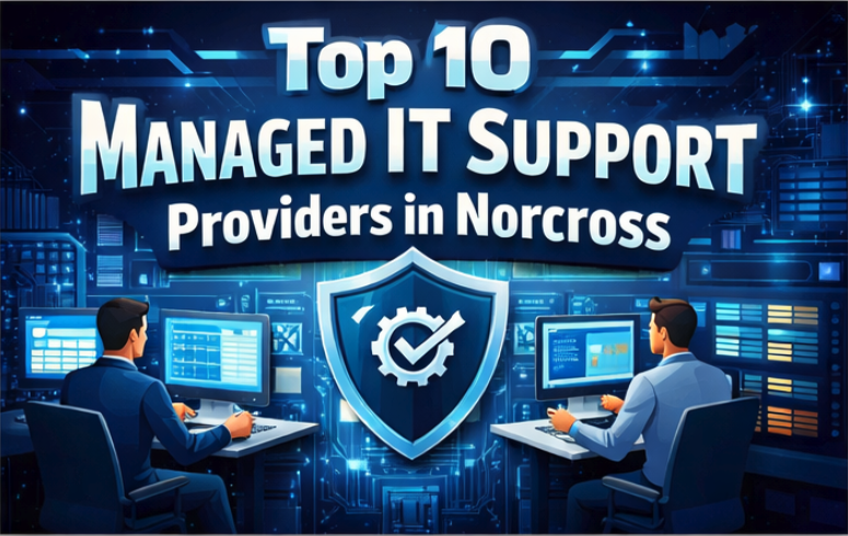 Managed IT support professionals working in a secure tech environment in Norcross.