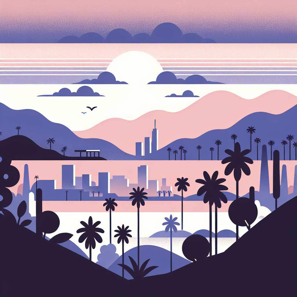 Illustration of a city landscape.