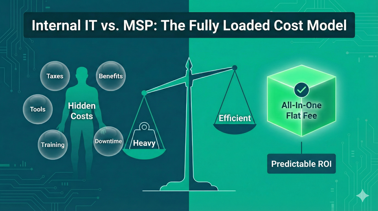 Internal IT vs. MSP: The Fully Loaded Cost Model