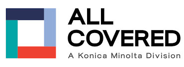 The logo of All Covered (Konica Minolta).