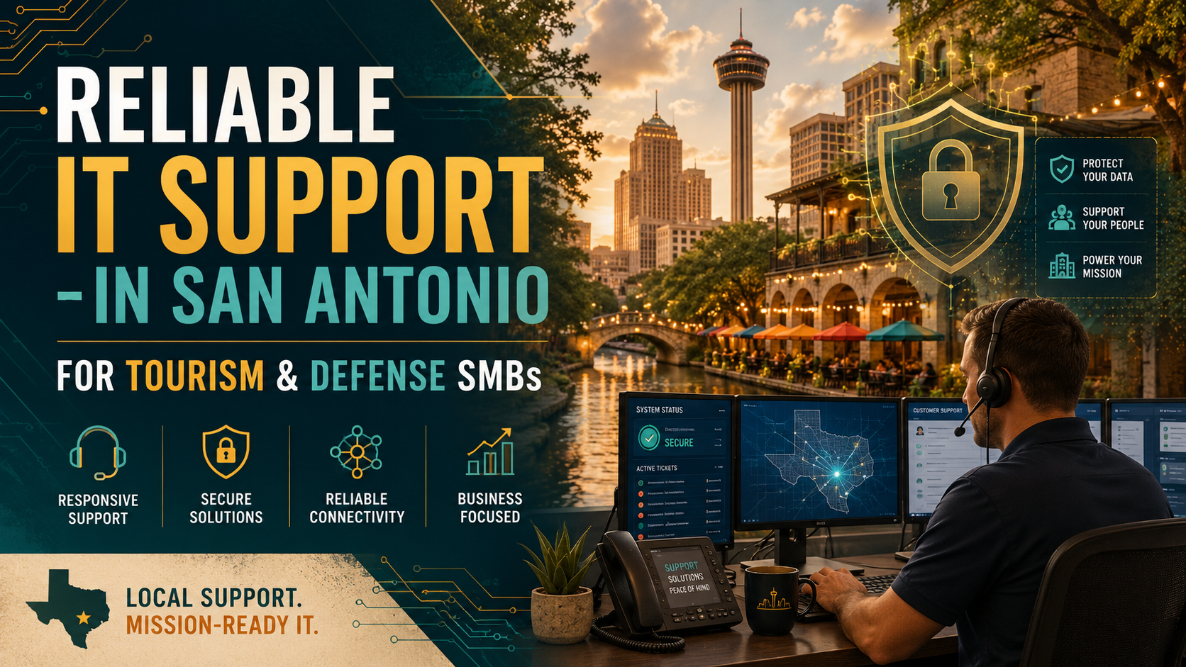 Reliable IT Support in San Antonio for Tourism & Defense SMBs