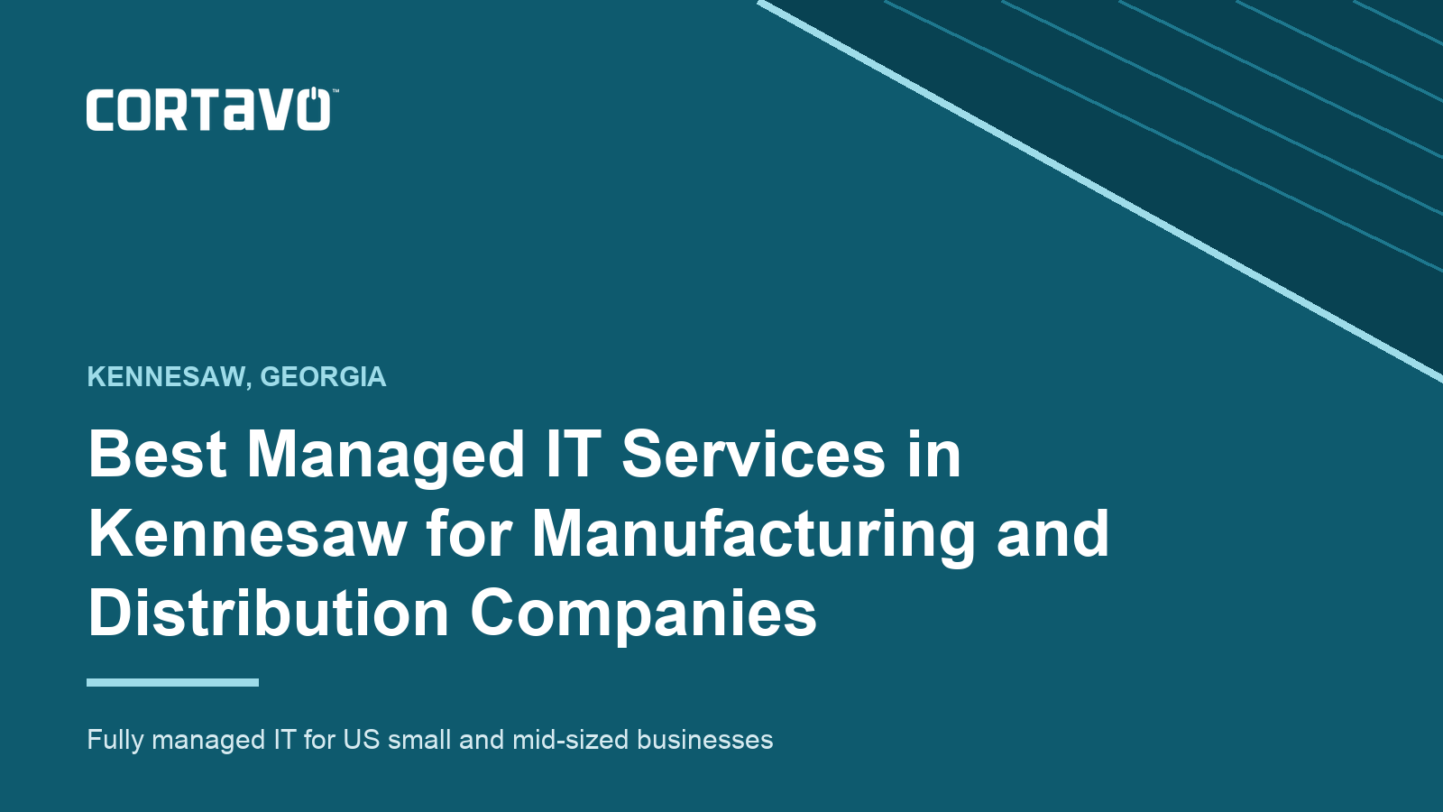 Best Managed IT Services in Kennesaw for Manufacturing and Distribution Companies