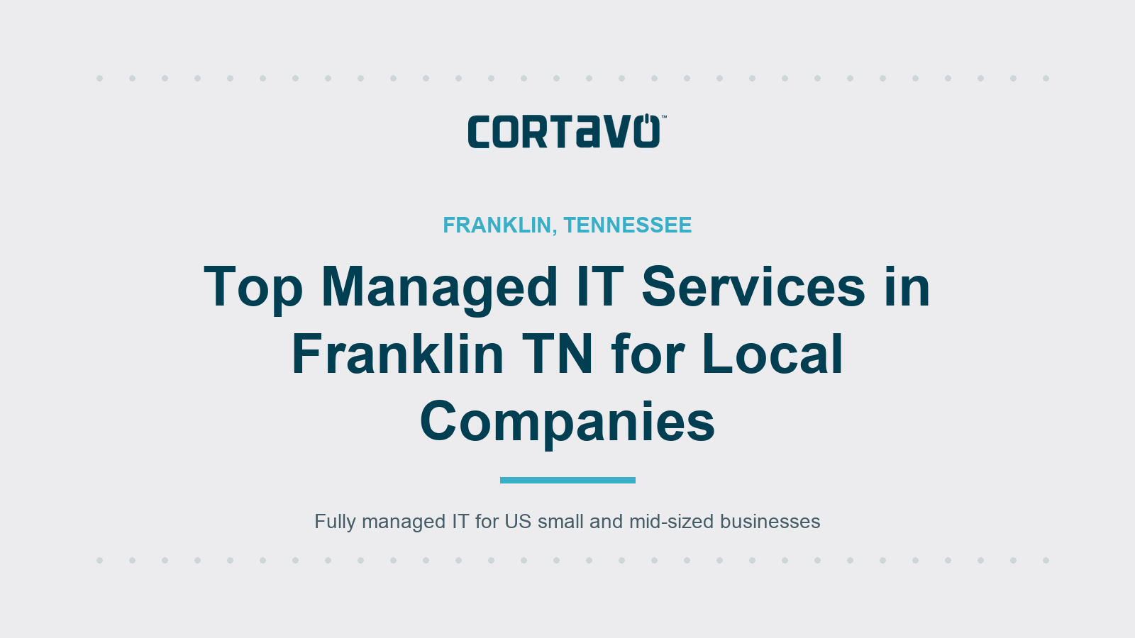 Top Managed IT Services in Franklin TN for Local Companies