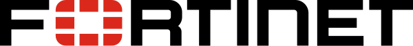 The logo of Fortinet.