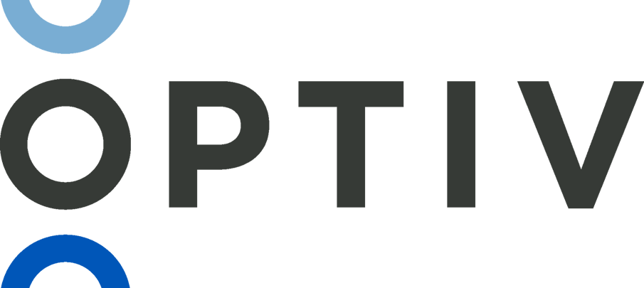 Logo of Optiv.
