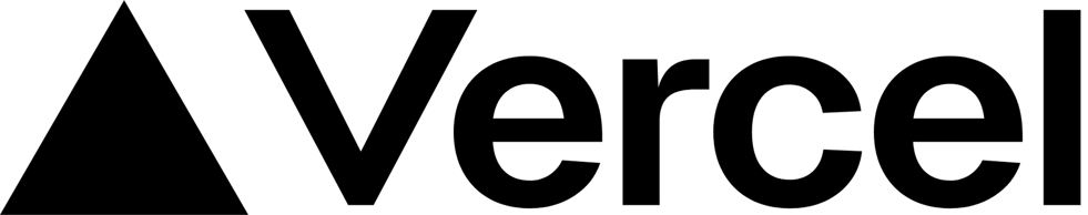 The logo of vercel.